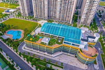 Bể bơi 4 mùa Vinhomes Ocean Park nhìn từ trên cao (Ảnh: Sưu tầm internet)